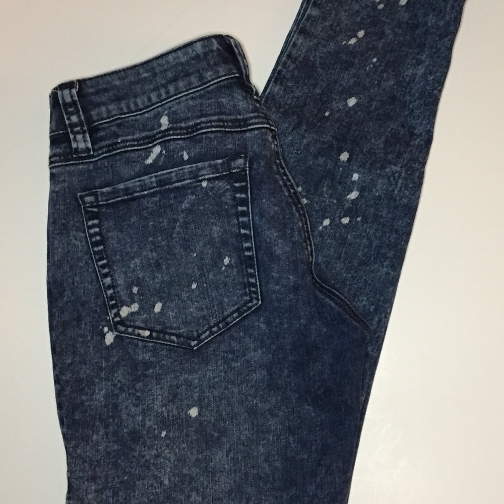 CAbi Jeans Women Sz 2 Inseam 29 Factory Splotchy